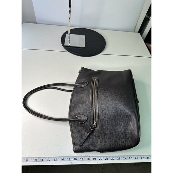 Dooney Bourke Brown Crescent Leather Purse Pebble Grain - Picture 11 of 12